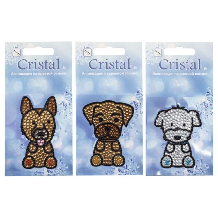 Набор аппликаций на клеевой основе 'Щеночки 2', 3шт, Cristal
