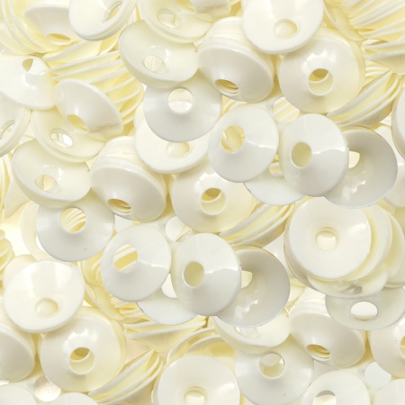 Пайетки объемные, 6 мм, 10 г Astra&Craft (036 белый перламутр)