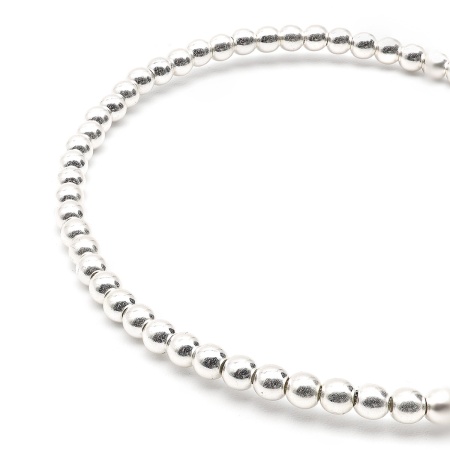 Бусины металлизированные, пластик, 4мм 15гр (440+/-20шт), Astra&Craft (1# серебро)