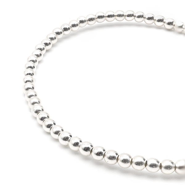 Бусины металлизированные, пластик, 4мм 15гр (440+/-20шт), Astra&Craft (1# серебро)