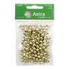 Бусины металлизированные, пластик, 6мм 15гр (130+/-10шт), Astra&Craft (4# золото)