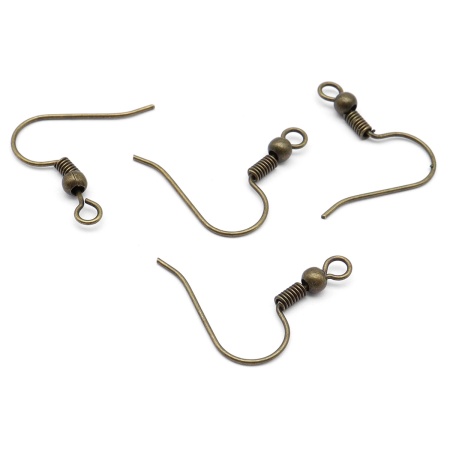 OTH1522 Основа 'Крючок с бусиной', 18мм, 4шт/уп (латунь)