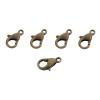 4AR233 Замок для бус карабин 10мм, 5шт/упак, Astra&Craft (Латунь)