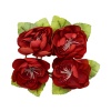 MH1-232 Набор декоративных цветов D=4,5*2,3см, 4шт, Astra&Craft (TA001 красный)