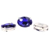 ОЦ011НН1318 Хрустальные стразы в цапах овальной формы, сапфир 13х18 мм, 3 шт.