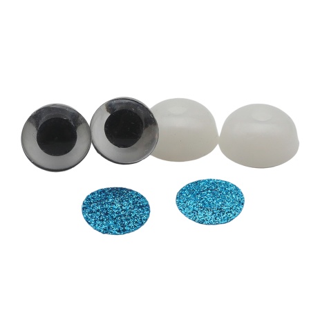 AR1218-A Глаза искристые Голубые 16мм, 2шт/упак