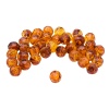 2024 Бусины пластиковые, 'янтарь', граненые круглые, 10мм, 20гр, Astra&Craft