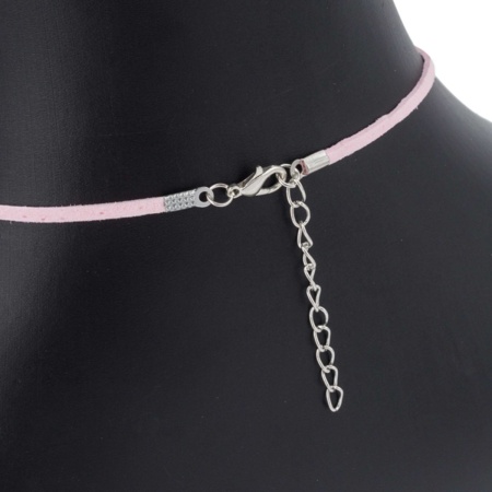 65237 Шнур с замком замшевый, 2мм, 45см. Astra&Craft (6068 светло-розовый)