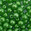 Бусины пластиковые, 'жемчуг', цветные, круглые, 8мм, 25гр, Astra&Craft (038 NL зеленый)