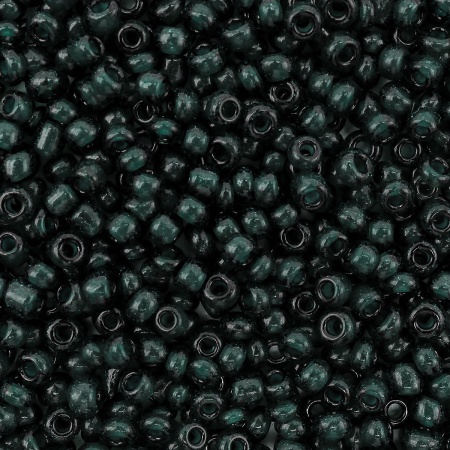 Бисер, (стекло), 11/0, упак./20 гр., Astra&Craft (23А-2 т. изумруд/прозрачный с цветным центром)