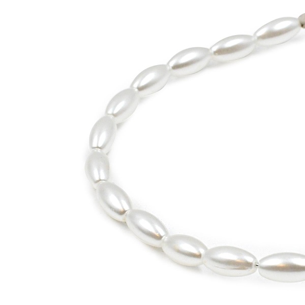 2379 Бусины пластиковые, 'жемчуг', белые, рис, 6*11мм, 115(+/-10)шт/упак, Astra&Craft (белый)