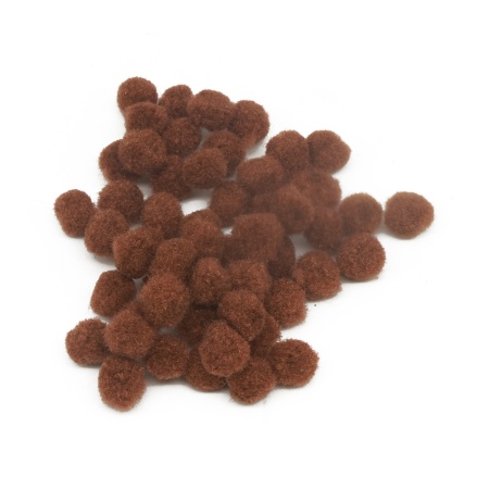 Помпоны, 5мм, 100шт/упак, Astra&Craft (23 кофейный)