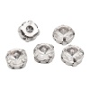 РЦ001НН10 Хрустальные стразы в цапах круглой формы, белый 10 мм, 5 шт. Astra&Craft