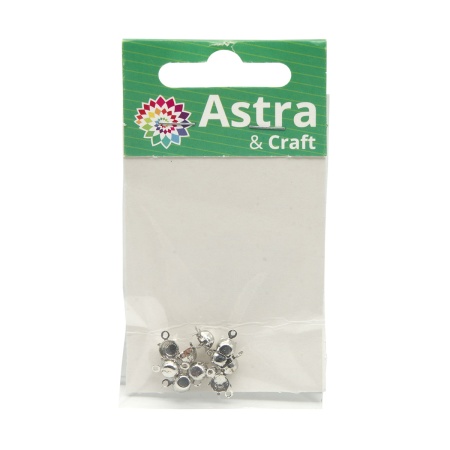 4AR2046 Цап для страз пришивной, 5 мм, 10 шт/упак, Astra&Craft (никель)