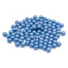 Бусины пластиковые, 'жемчуг' с покрытием АВ, цветные, круглые, 8мм, 25гр, Astra&Craft (29 синий)