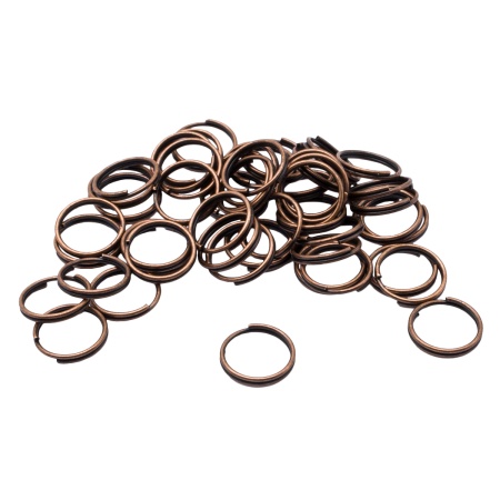 4AR257/258 Кольцо соединительное двойное, 10мм, 50шт/упак, Astra&Craft (Медь)