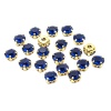 4AR167/168 Хрустальные стразы в цапах/золото, 8мм, 20шт/упак, Astra&Craft (25 синий)