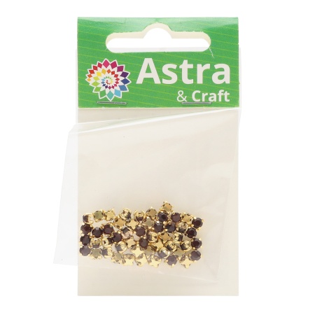 4AR159 /166 Хрустальные стразы в цапах/золото, 4мм, 50шт/упак, Astra&Craft (11 красный)