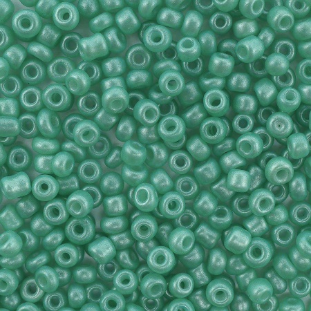 Бисер, (стекло), 11/0, упак./20 гр., Astra&Craft (М20А-О тем. бирюза/прозрачный, матовый)