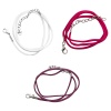 Набор замшевых шнурков для кулонов и подвесок с замком 45см, d-2мм, 3шт, бело-розовый, Astra&Craft