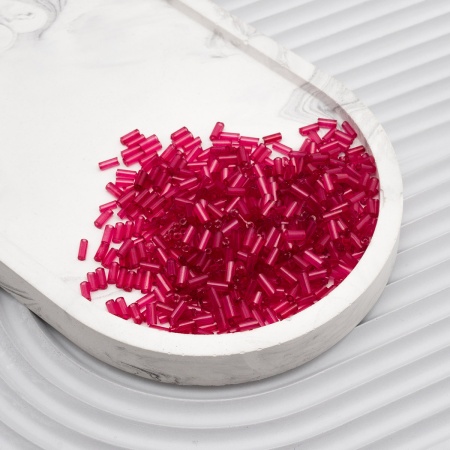 Стеклярус Astra&Craft 5мм, 15г (11-О бордовый/прозрачный)