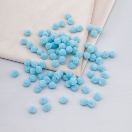 Помпоны декоративные 10мм, 100шт/упак, Astra&Craft (PA-019 светло-голубой)