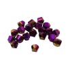 11332 Бусины стеклянные, гальваника, граненые, спираль, 6мм, 20шт/упак (4-фиолет)