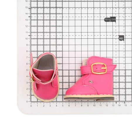 SH-0024 Ботиночки для кукол 7,5*4,2*6,0 см, 1 пара, Astra&Craft (темно-розовый)