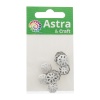 4AR199 Шапочка для бусин, 12мм 30шт/упак, Astra&Craft (Никель)