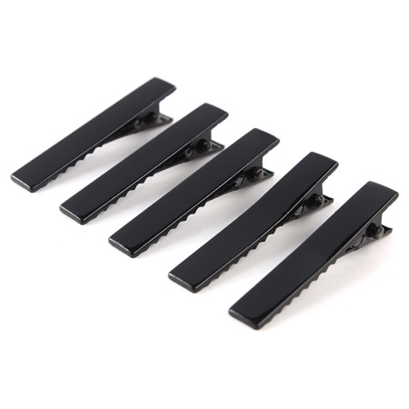 4AR080 Основа для заколки крокодил, черная 4см, 5 шт/упак, Astra&Craft