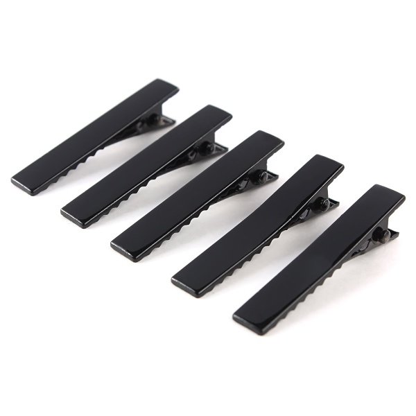 4AR080 Основа для заколки крокодил, черная 4см, 5 шт/упак, Astra&Craft