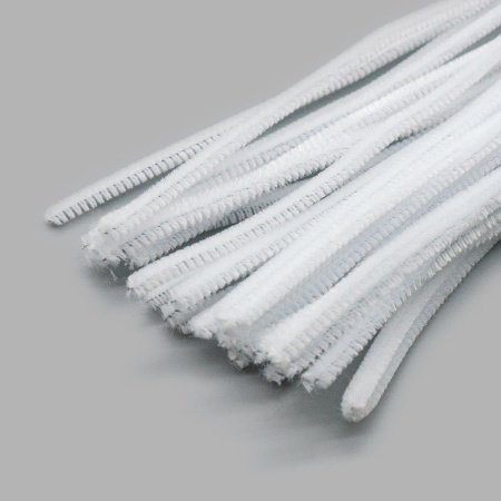 Синель-проволока, 6мм*30см, 30шт/упак, Astra&Craft (A-025 белый)