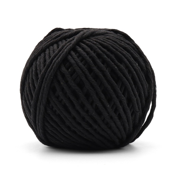 70098 Шпагат х/б 1500 текс, 2-3мм*50м, 60 гр (+/- 5 гр), цветной (черный)