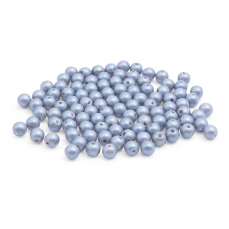 Бусины пластиковые, 'жемчуг' с покрытием АВ, цветные, круглые, 8мм, 25гр, Astra&Craft (17 серо-голубой)