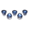 АЦ028НН1014 Хрустальные стразы в цапах формы 'капля', полуночный синий 10х14мм, 5шт