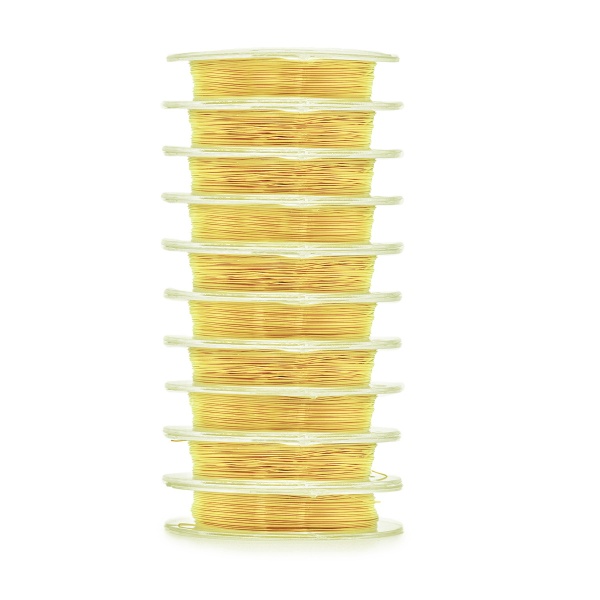 Проволока медная на катушке 0,3мм*10м, Astra&Craft (золото)