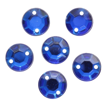 Стразы пришивные, акриловые, 8мм, 20шт/упак (круглые) Astra&Craft (N9 голубой)