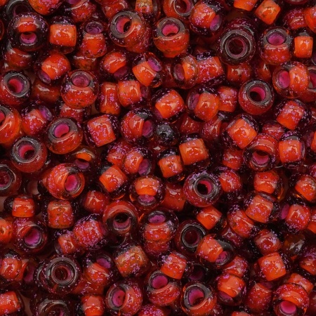 Бисер, (стекло), 11/0, упак./20 гр., Astra&Craft (308.2 коричневый прозрачный с цветным центром)