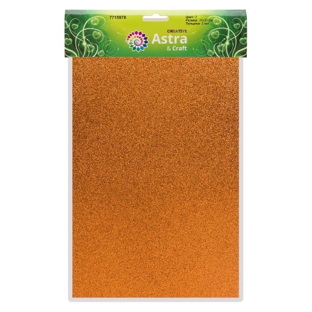 EVA-1012 Фоамиран с глиттером, ассорти, 20*30 см, 2 мм, упак./5 шт., Astra&Craft (2)