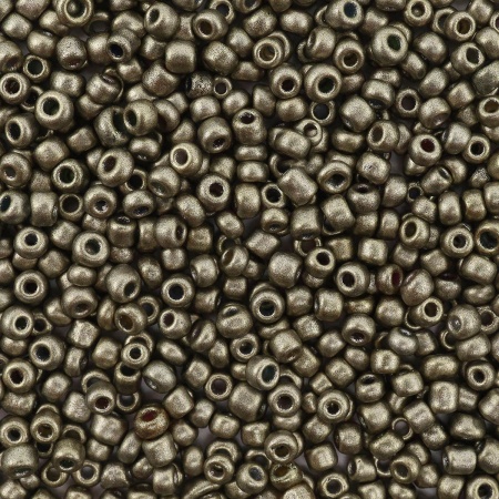 Бисер, (стекло), 11/0, упак./20 гр., Astra&Craft (M914 оливковый/непрозрачный, матовый)