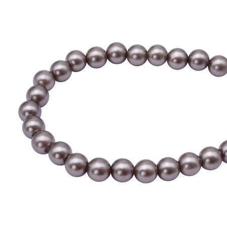 LY-264 Бусины пластиковые, 'жемчуг', цветные, круглые, 8мм, 500гр, Astra&Craft (A124 серый)