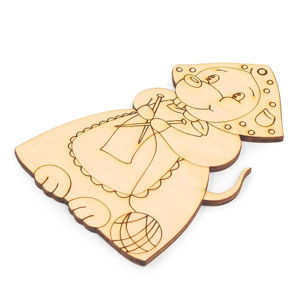 L-1308 Деревянная заготовка 'Рукодельница' 10,3*6,7*0,3см Astra&Craft