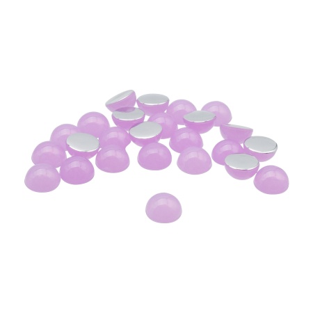 Полубусины пластиковые, 'желейные', полупрозрачные в цвете, 8мм, 25шт/упак, Astra&Craft (J32 светло-фиолетовый)