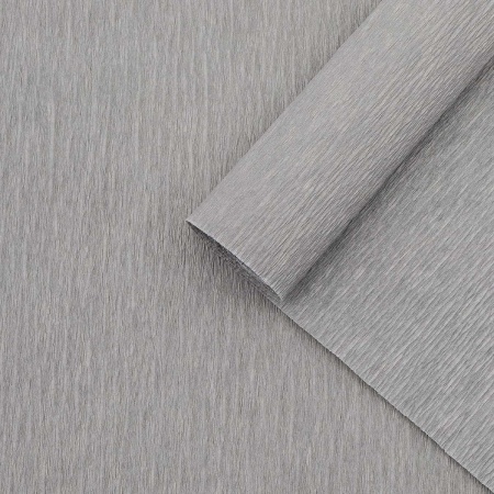 Бумага гофрированная крепированная, 50*200 см, 35 гр/м2, 80-702 светло-серый, 2 шт, Astra&Craft