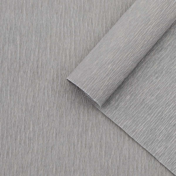 Бумага гофрированная крепированная, 50*200 см, 35 гр/м2, 80-702 светло-серый, 2 шт, Astra&Craft