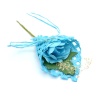 Декоративный букетик, 9см, 2шт/уп (голубой)