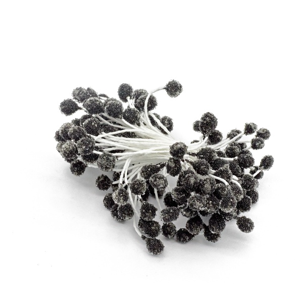 AR562 Тычинки для искусственных цветов, 6см (черный)