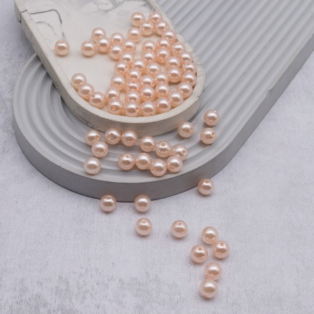 (7706546/7738650) Бусины круглые, пластик, 10мм, 500гр Astra&Craft (006 NL розовый)