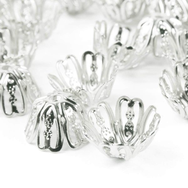 Шапочка декоративная FIN0920, 12мм, 30шт/упак (серебро)