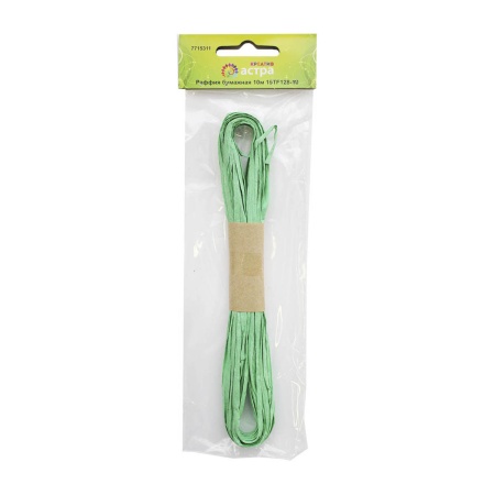 15TF128-10 Рафия бумажная Astra&Craft креатив,10м/уп (зеленый)